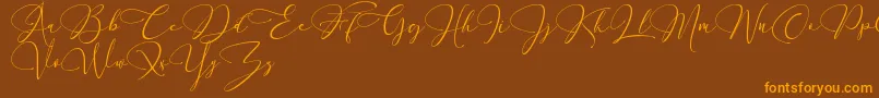 England Reality   Dafont Font – Orange Fonts on Brown Background