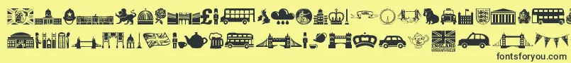 England Font – Black Fonts on Yellow Background