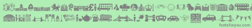 England Font – Gray Fonts on Green Background