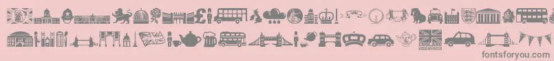 England Font – Gray Fonts on Pink Background