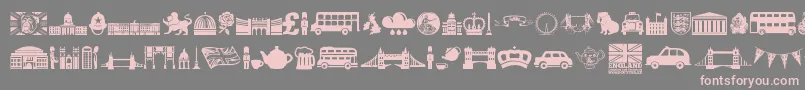England Font – Pink Fonts on Gray Background