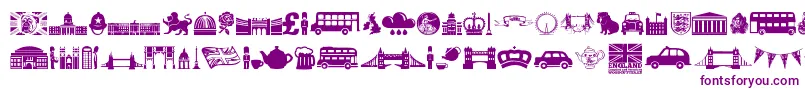 England-fontti – violetit fontit valkoisella taustalla