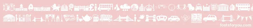 England Font – White Fonts on Pink Background