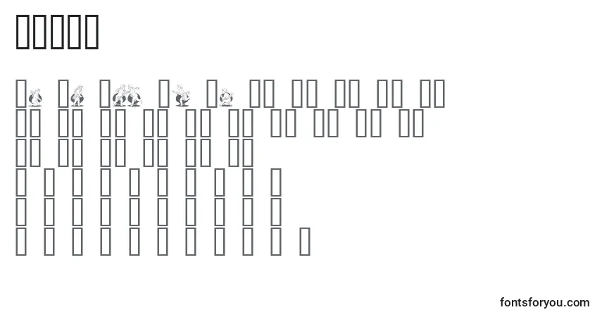 Czcionka ENGLE    (126003) – alfabet, cyfry, specjalne znaki