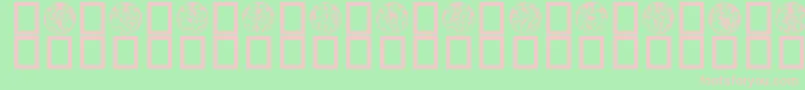 ENGLEKNA Font – Pink Fonts on Green Background