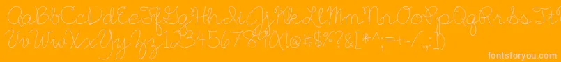 english essay Font – Pink Fonts on Orange Background