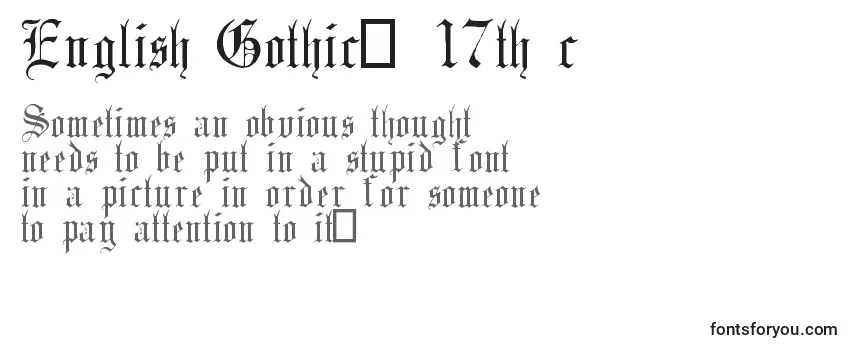 Шрифт English Gothic, 17th c