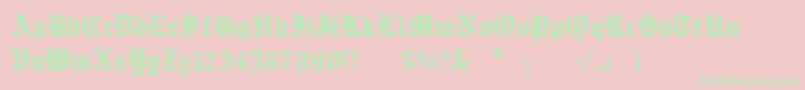 EnglishTowne Font – Green Fonts on Pink Background