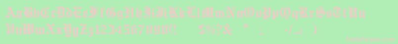 EnglishTowne Font – Pink Fonts on Green Background