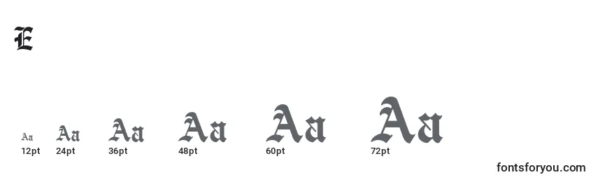 Размеры шрифта EnglishTowne (126007)