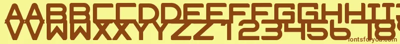 Police Enhance – polices brunes sur fond jaune