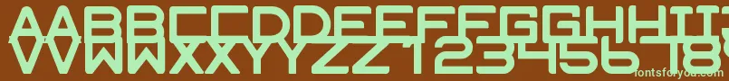 Enhance-Schriftart – Grüne Schriften auf braunem Hintergrund
