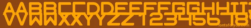 Enhance Font – Orange Fonts on Brown Background