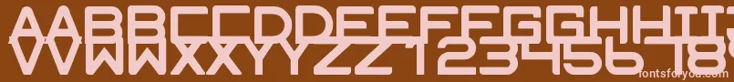 Enhance-Schriftart – Rosa Schriften auf braunem Hintergrund