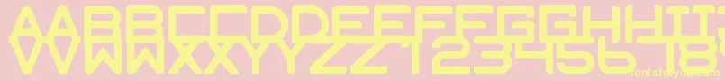 Enhance Font – Yellow Fonts on Pink Background