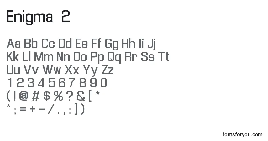 A fonte Enigma  2 – alfabeto, números, caracteres especiais