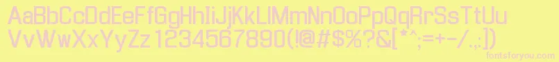 Enigma  2 Font – Pink Fonts on Yellow Background