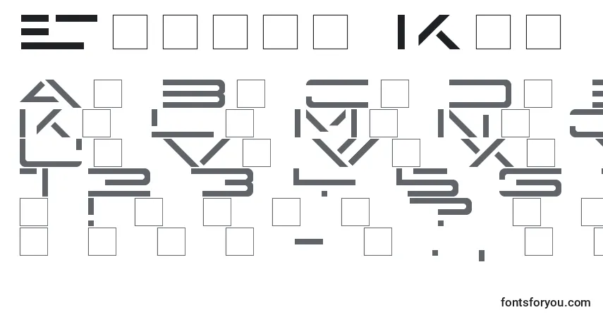 Schriftart Enigma Key – Alphabet, Zahlen, spezielle Symbole