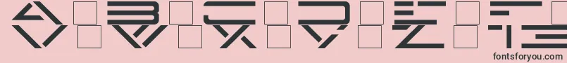 フォントEnigma Key – ピンクの背景に黒い文字