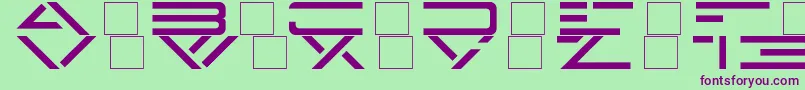 Enigma Key Font – Purple Fonts on Green Background