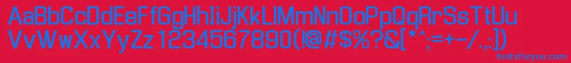 EnigmaU 2 Font – Blue Fonts on Red Background