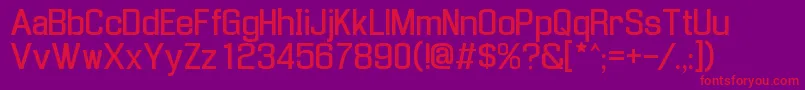 EnigmaU 2 Font – Red Fonts on Purple Background