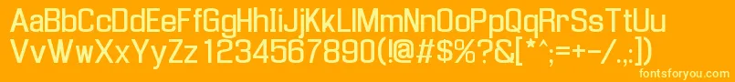 EnigmaU 2 Font – Yellow Fonts on Orange Background