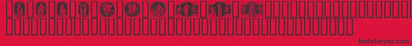 ENKLM    Font – Black Fonts on Red Background