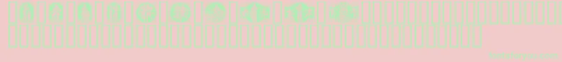 ENKLM    Font – Green Fonts on Pink Background