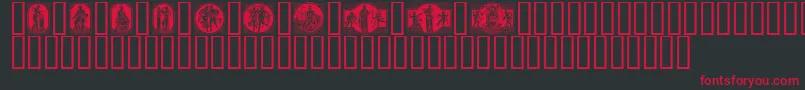 ENKLM    Font – Red Fonts on Black Background