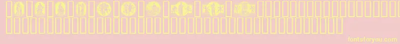 ENKLM    Font – Yellow Fonts on Pink Background