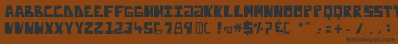 Enliteleo Font – Black Fonts on Brown Background