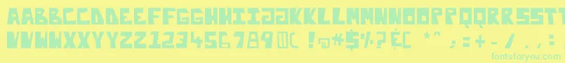 Подробнее о шрифте Enliteleo Шрифт Enliteleo – зелёные шрифты на жёлтом фоне