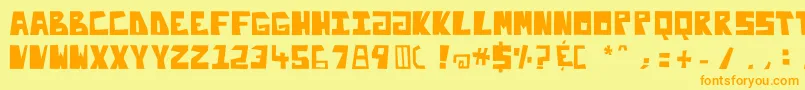 Enliteleo Font – Orange Fonts on Yellow Background