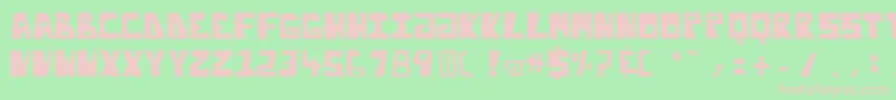Enliteleo-fontti – vaaleanpunaiset fontit vihreällä taustalla