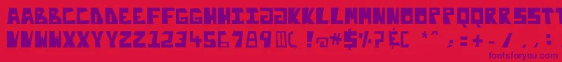 Enliteleo Font – Purple Fonts on Red Background