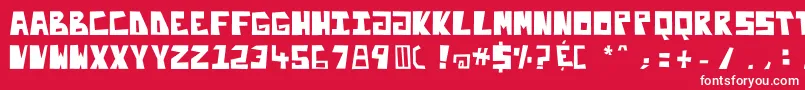 フォントEnliteleo – 赤い背景に白い文字