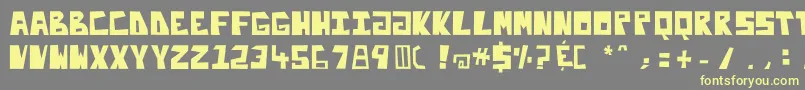 Шрифт Enliteleo – жёлтые шрифты на сером фоне