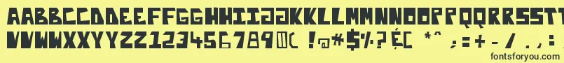 Enliteleo Font – Black Fonts on Yellow Background