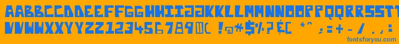 Enliteleo Font – Blue Fonts on Orange Background
