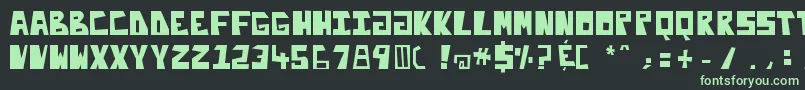 Enliteleo Font – Green Fonts on Black Background