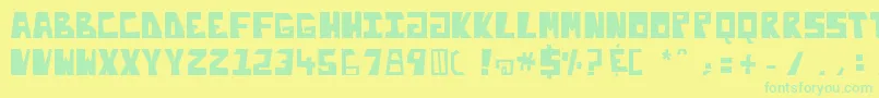 Enliteleo Font – Green Fonts on Yellow Background