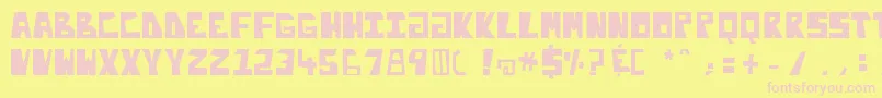 Enliteleo Font – Pink Fonts on Yellow Background