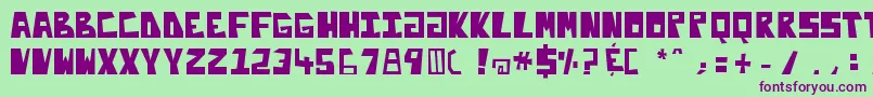 Enliteleo Font – Purple Fonts on Green Background