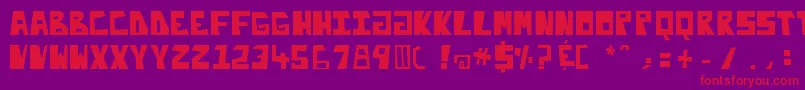 Enliteleo Font – Red Fonts on Purple Background