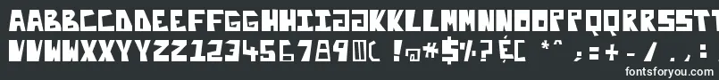 フォントEnliteleo – 黒い背景に白い文字