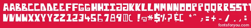 Enliteleo Font – White Fonts on Red Background