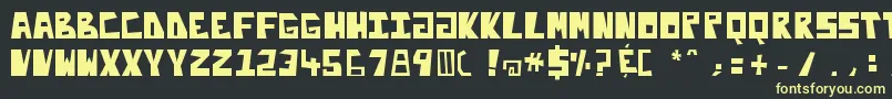 Enliteleo Font – Yellow Fonts on Black Background