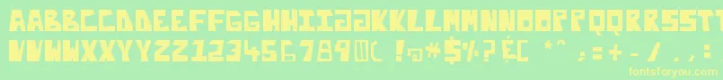 Enliteleo Font – Yellow Fonts on Green Background