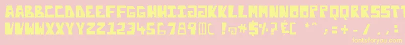 Enliteleo Font – Yellow Fonts on Pink Background